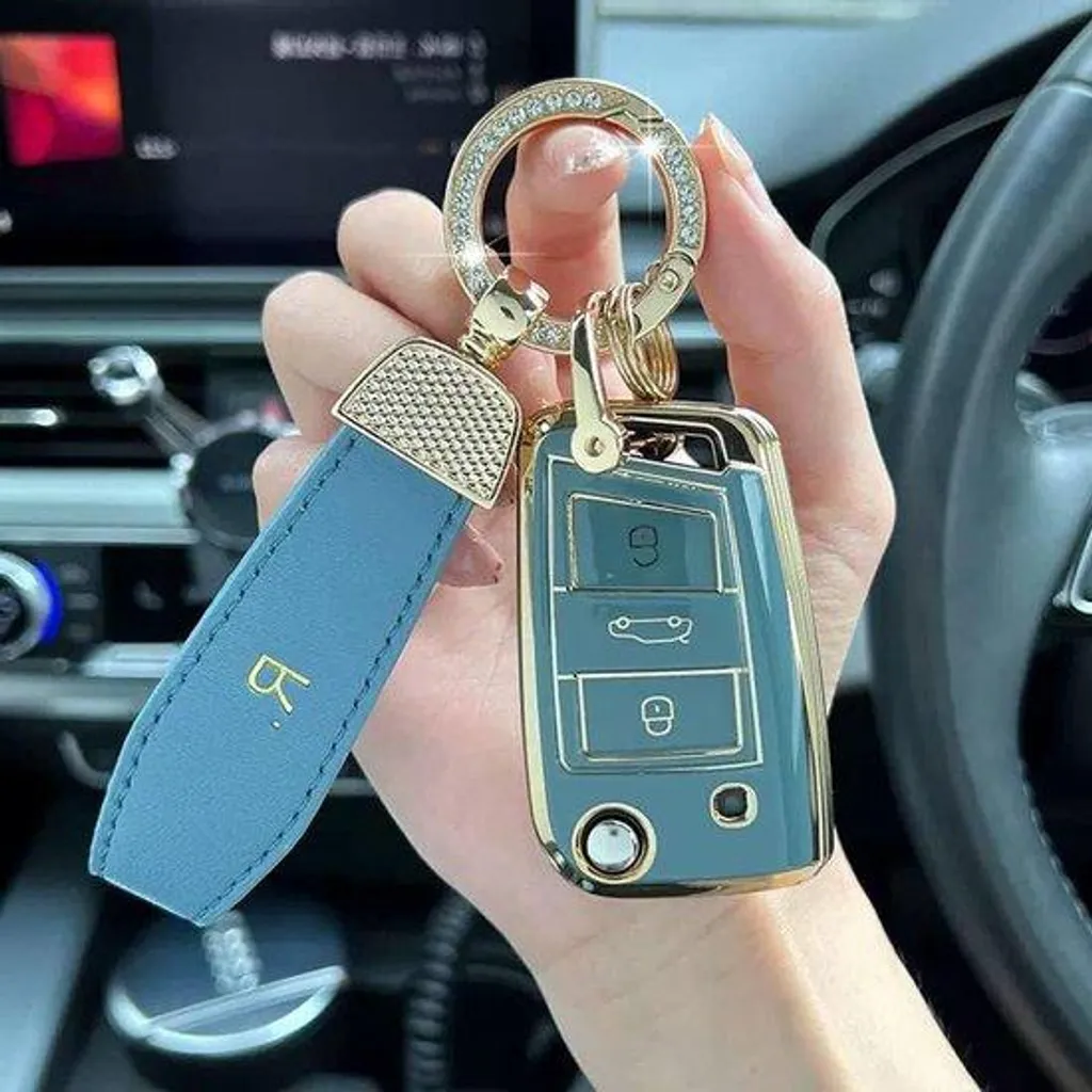 Coque de clé grise pour Golf 7 et Polo - Housse de Protection Souple