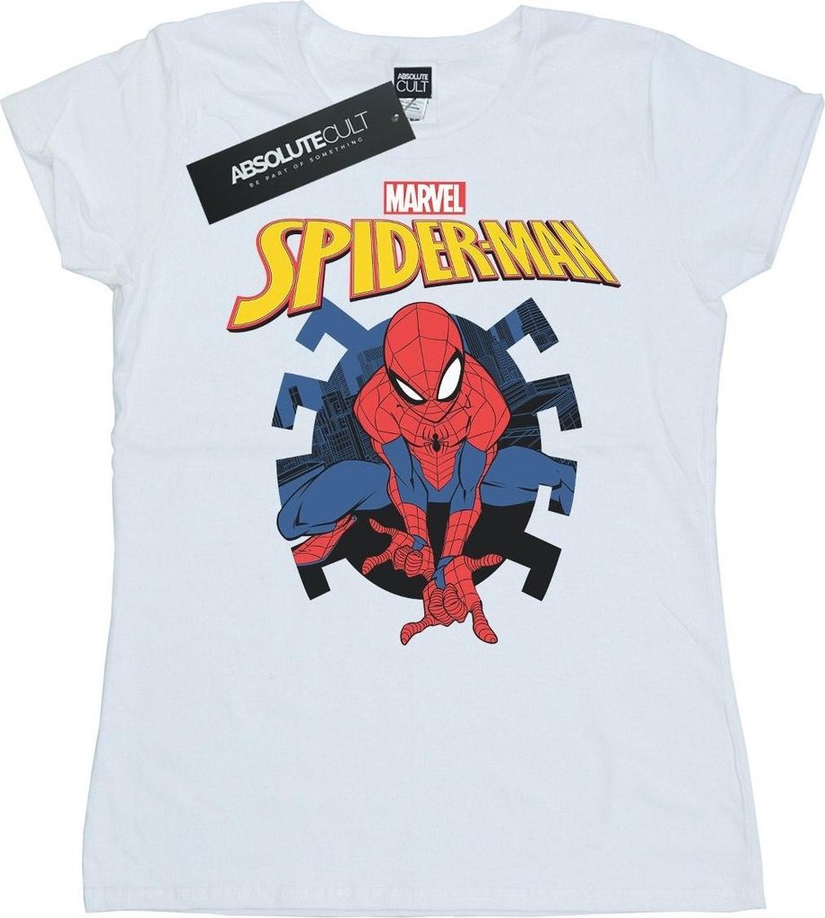 Marvel - "Web Shooting" T-Shirt für Damen BI39705 (S) (Weiß)