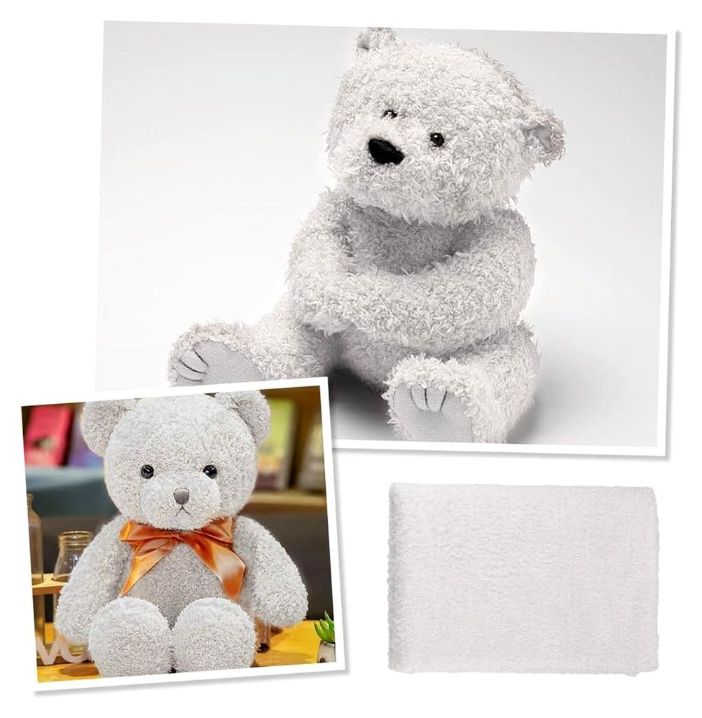 1 Yard Weicher Locken Kunstpelzstoff 155cm Flauschiger Teddybärstoff für Dekoration und DIY-Nähprojekte