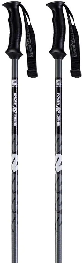 Bâtons de Ski Alpin K2 Power Composite Noir 110 cm pour Adulte et Junior