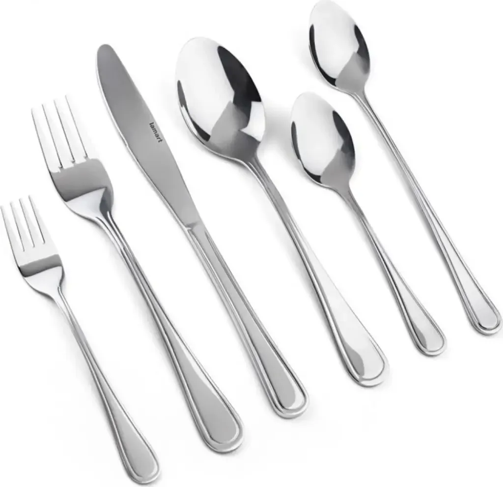 Couverts de table 48 pièces Lamart en acier inox 18/0 lavables au lave-vaisselle