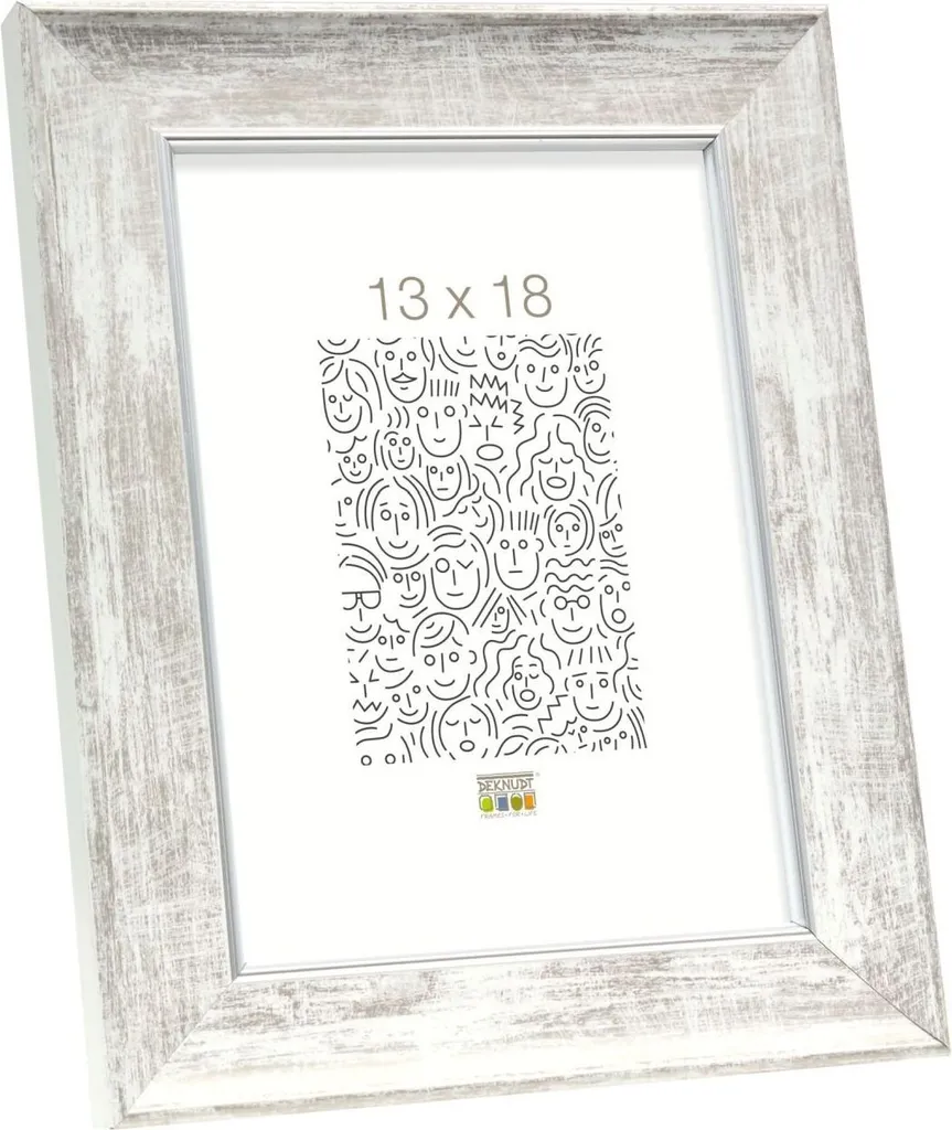 Cornice 24x30 Bianco Argento S46EE1: Design Minimal per Foto e Diplomi