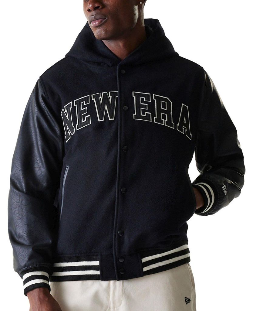 New Era Varsity Hooded College Jacket black XL