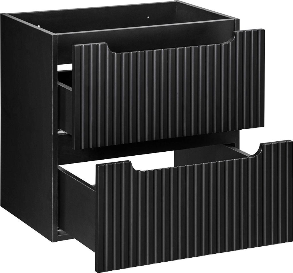 Waschtischunterschrank 60 cm , schwarz, NEWPORT-56-BLACK Produktbild 