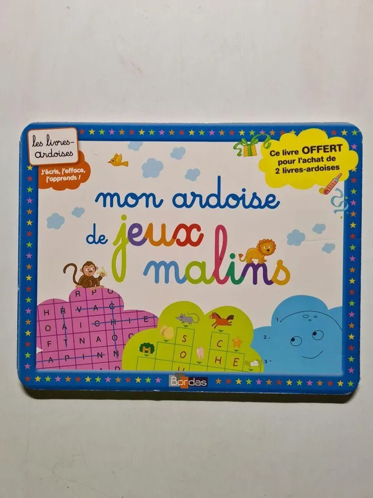 Ardoise de jeux malins pour occuper les enfants en voyage et voiture