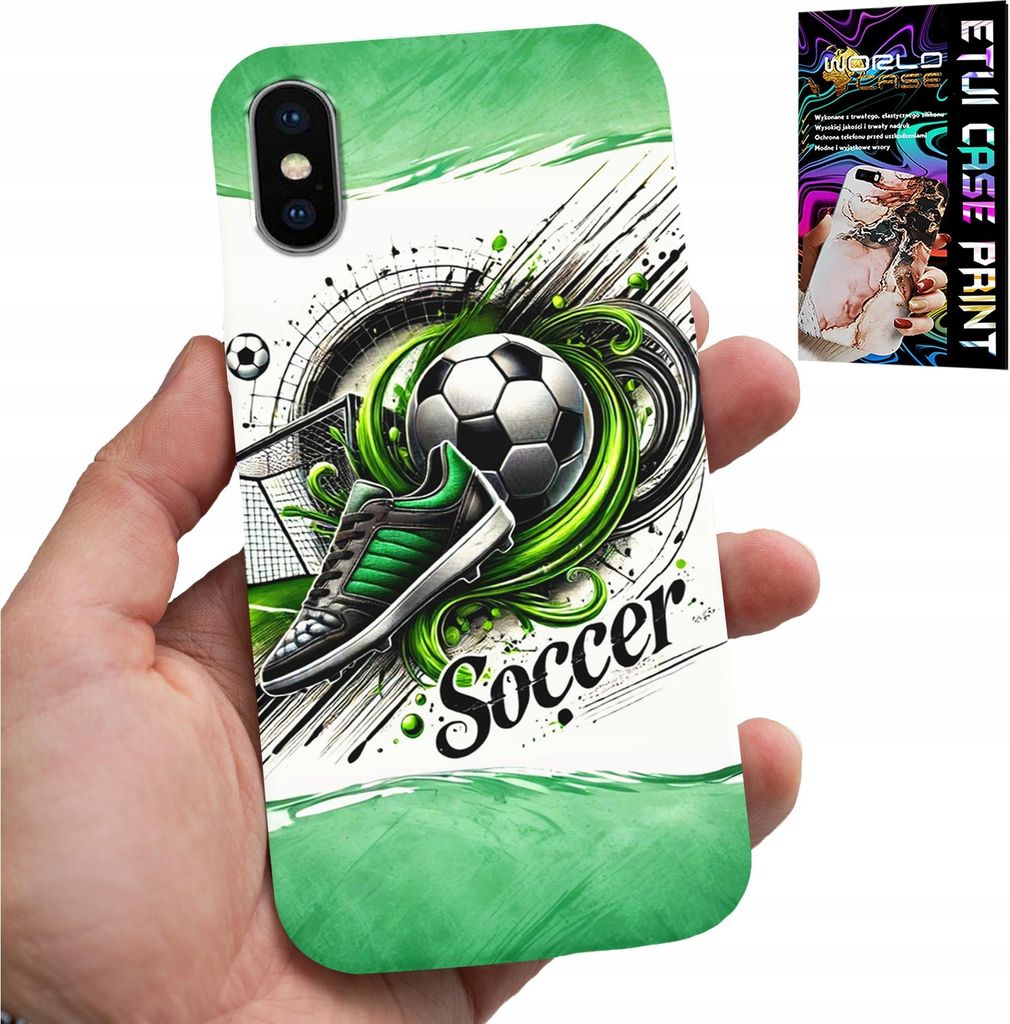 Etui Für Iphone Xs Max - Fussball, Fussball Ball Etui + Glas
