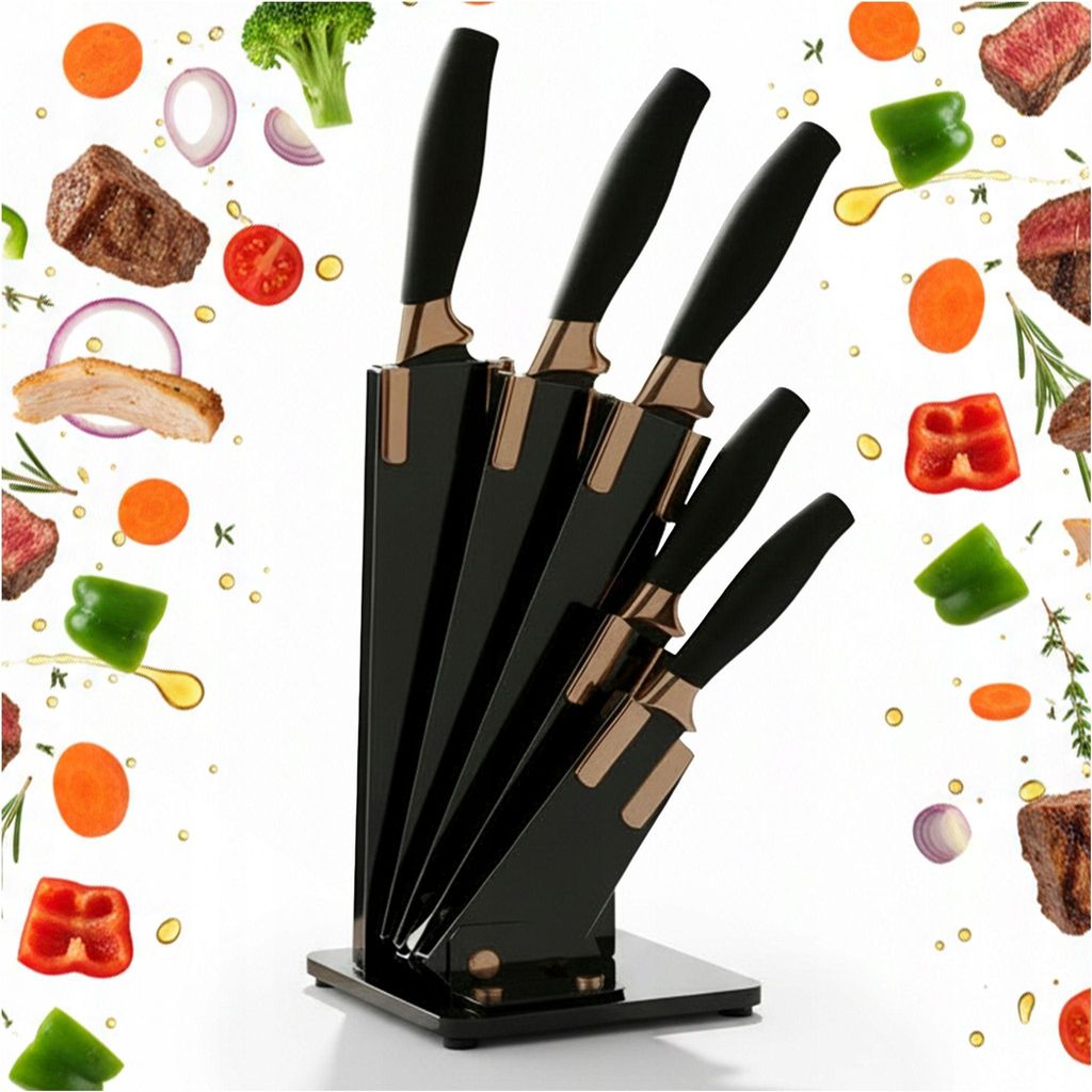 Ensemble De 5 Couteaux De Cuisine En Bloc – Ensemble De Image du produit 
