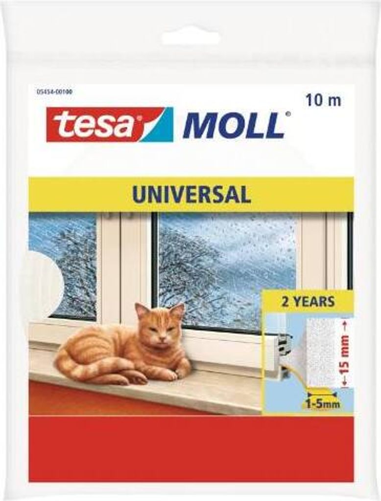 Fenster- und Türdichtungen Schaumstoff, 25 x 6 mm x 10 m, TESA