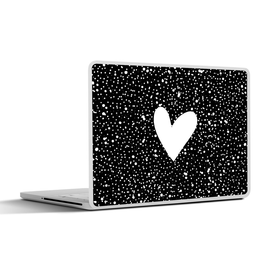 MuchoWow Laptop Aufkleber Sticker Cover Design - Liebe - Herz 30x22 cm - Laptop-Sticker