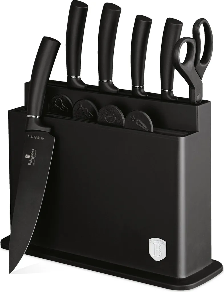 Set Regalo 11 Pezzi Berlinger Haus: Coltelli e Taglieri Nero-Argento