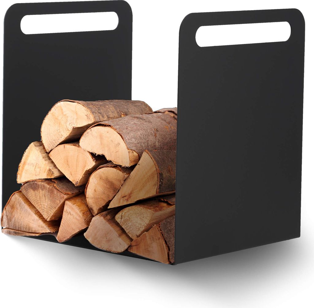 KADAX Support de bois de cheminée en acier "Dello", support Image du produit 