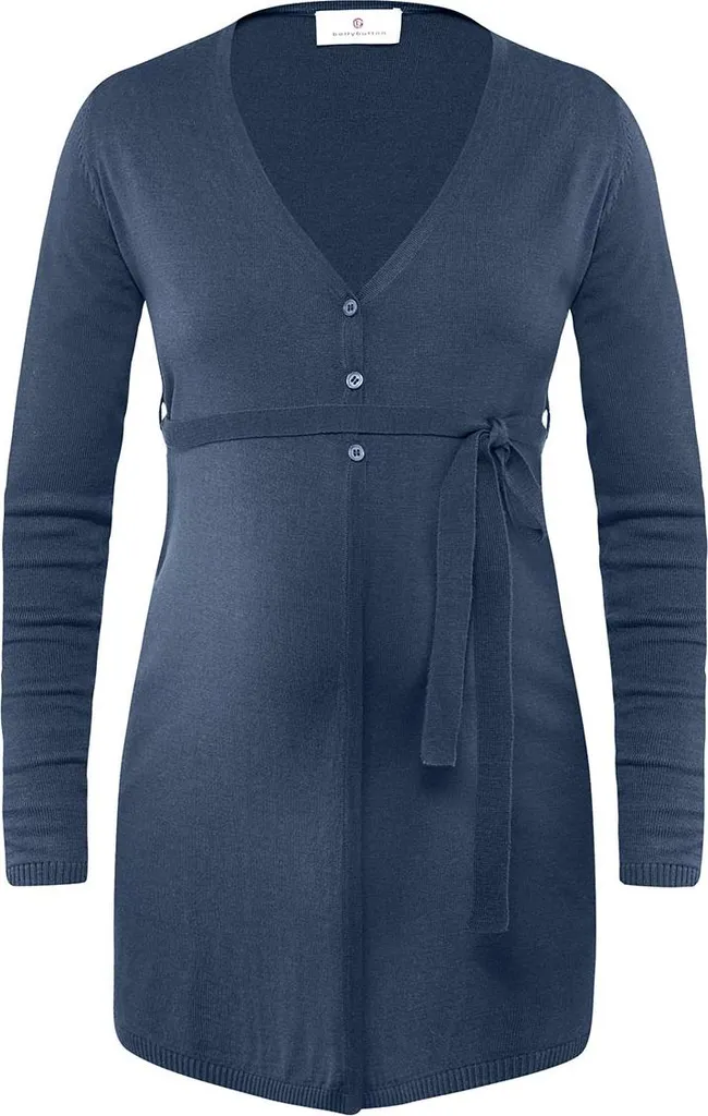 Pull bleu en laine vierge Bellybutton pour femme enceinte très doux