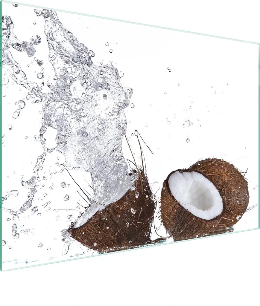 Piastra Vetro Temperato 30x22 Acqua di Cocco | Tagliere Alta Resistenza