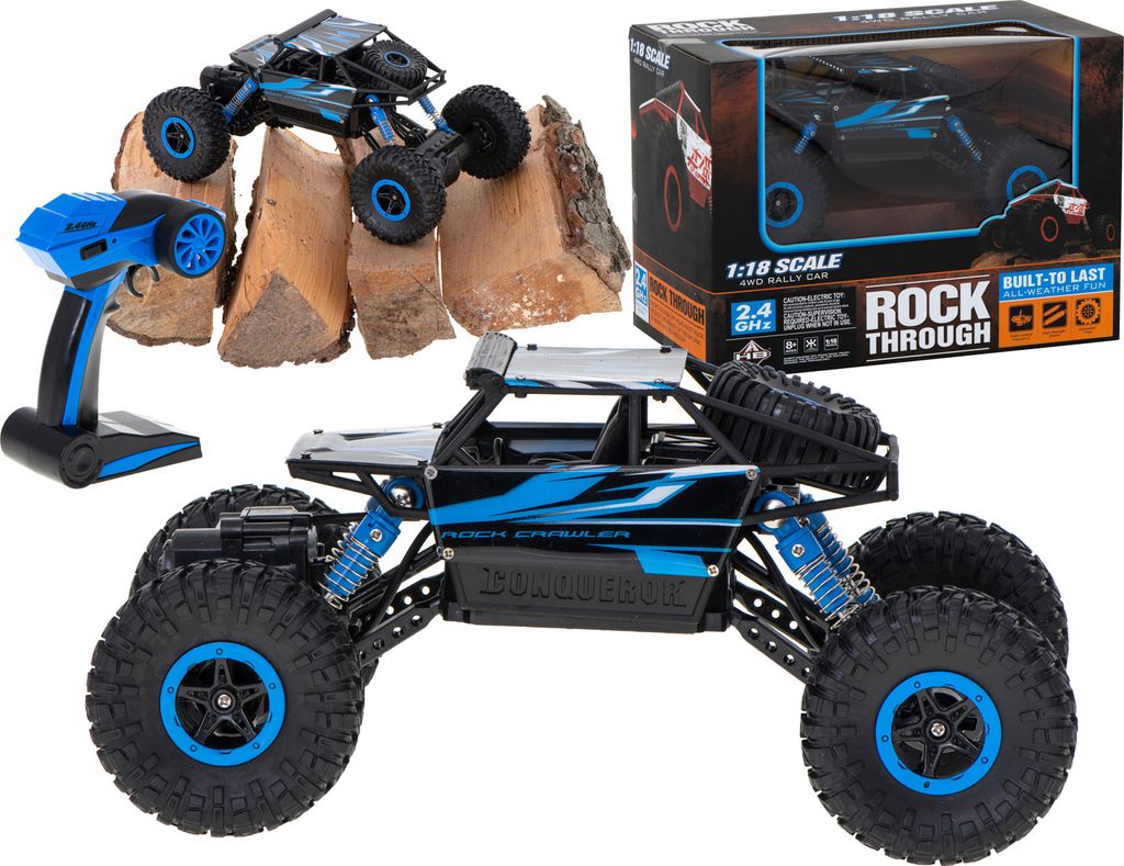 Auto telecomandata RC Rock Crawler HB 2.4GHz 1:18 blu Immagine del prodotto 