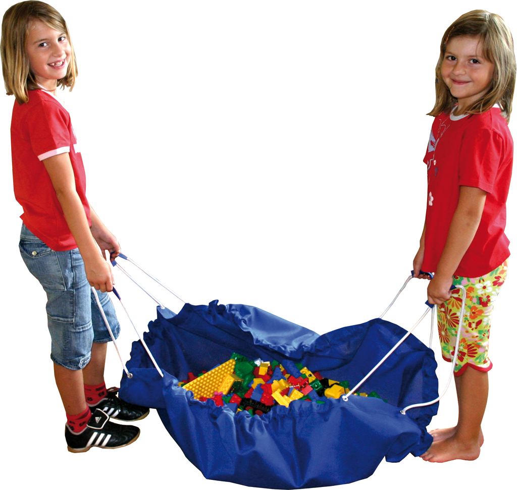 EDUPLAY 100012 2in1 Aufräumsack & Spieldecke, 100% Polyester, Ø 135 cm, grün