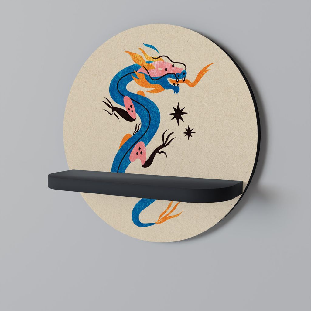MYTHOLOGICAL CREATURES Rundes Regal Schwarz