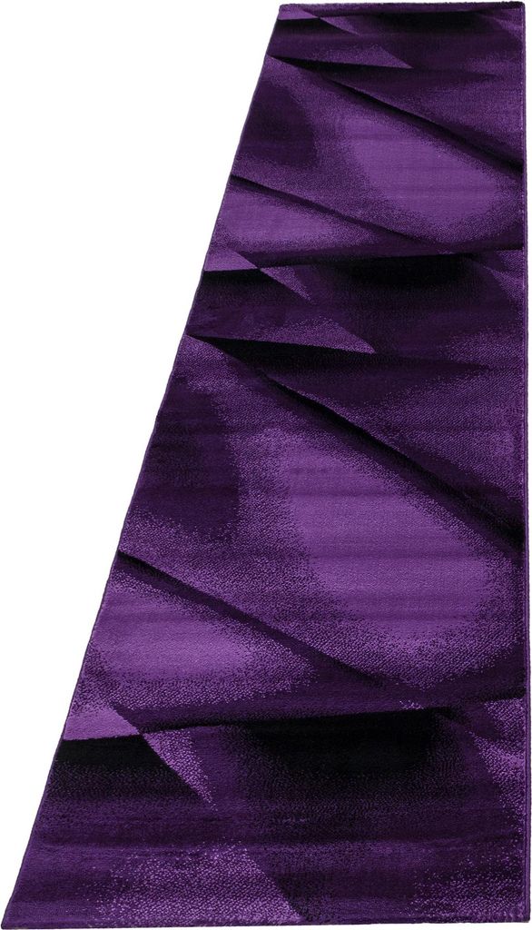Kurzflor Teppich MIAMI Violett 80 x 300 cm