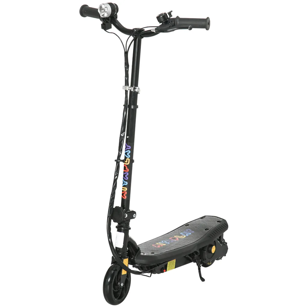 Trottinette Électrique Enfant Pliable 12km/h Autonomie 10km Noire 120W