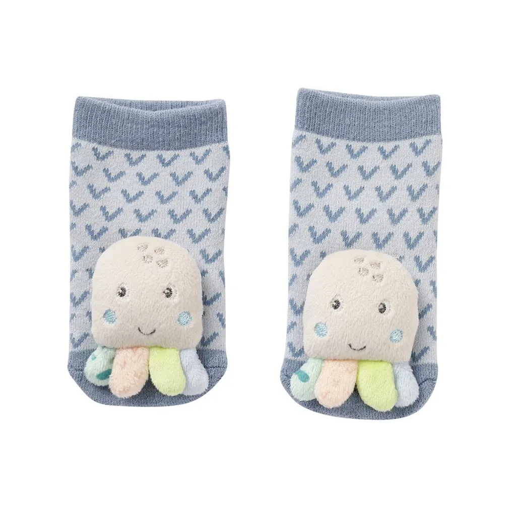 Fehn Chaussettes hochet Pieuvre Enfants de la mer pour bébés 0-12 mois