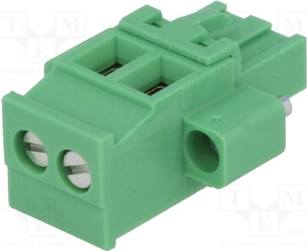 1x Klemmleiste abschaltbar Wege: 2 5,08mm mit 90°-Winkel Stecker MVSTBR 2,5/ 2-STF-5