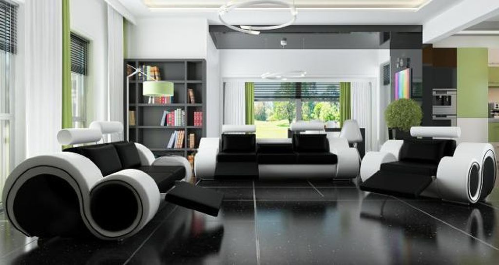 Ledersofa + USB Sofagarnitur Mit FUSSSTÜTZEN EU Neu LEDER SOFA 3-SITZER