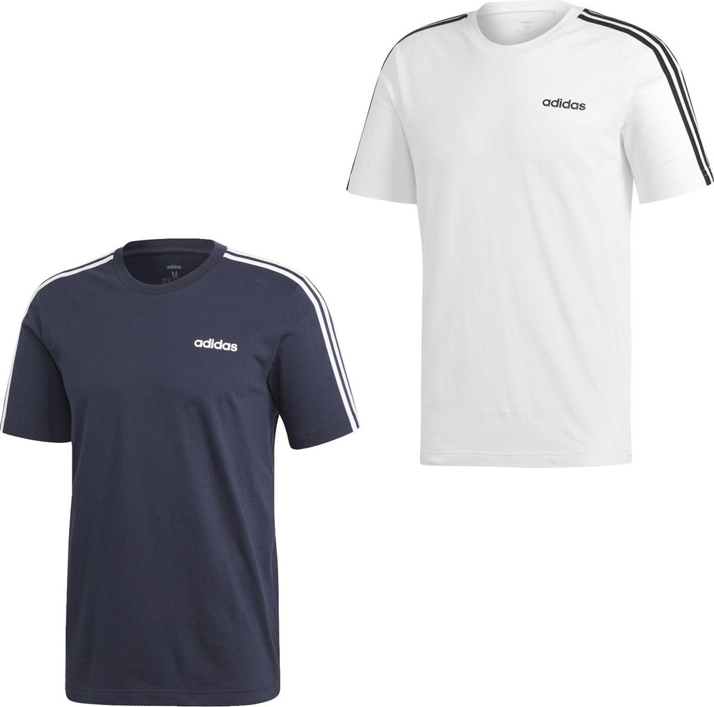 adidas T Shirt Herren Rundhals aus Baumwolle, Größe:S, Farbe:Rot