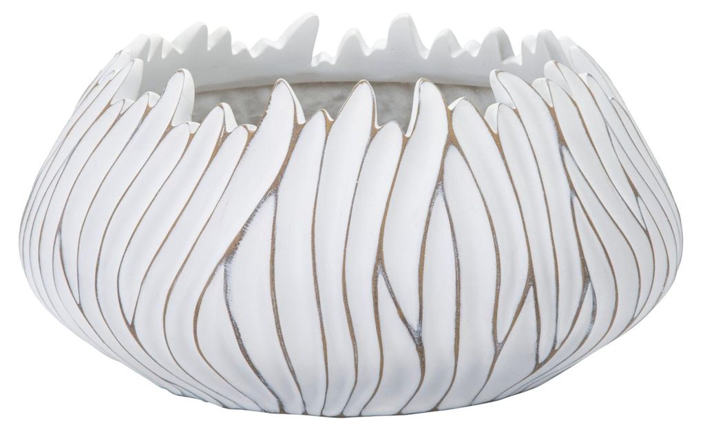 Mauro Ferretti Cache-pot Honduras Ø 40x20 cm blanc lavé Image du produit 