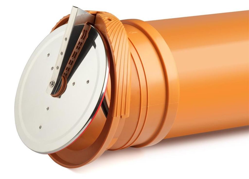 airfit Rohrendklappe DN 315, orangefür erdverlegte Rohre Produktbild 