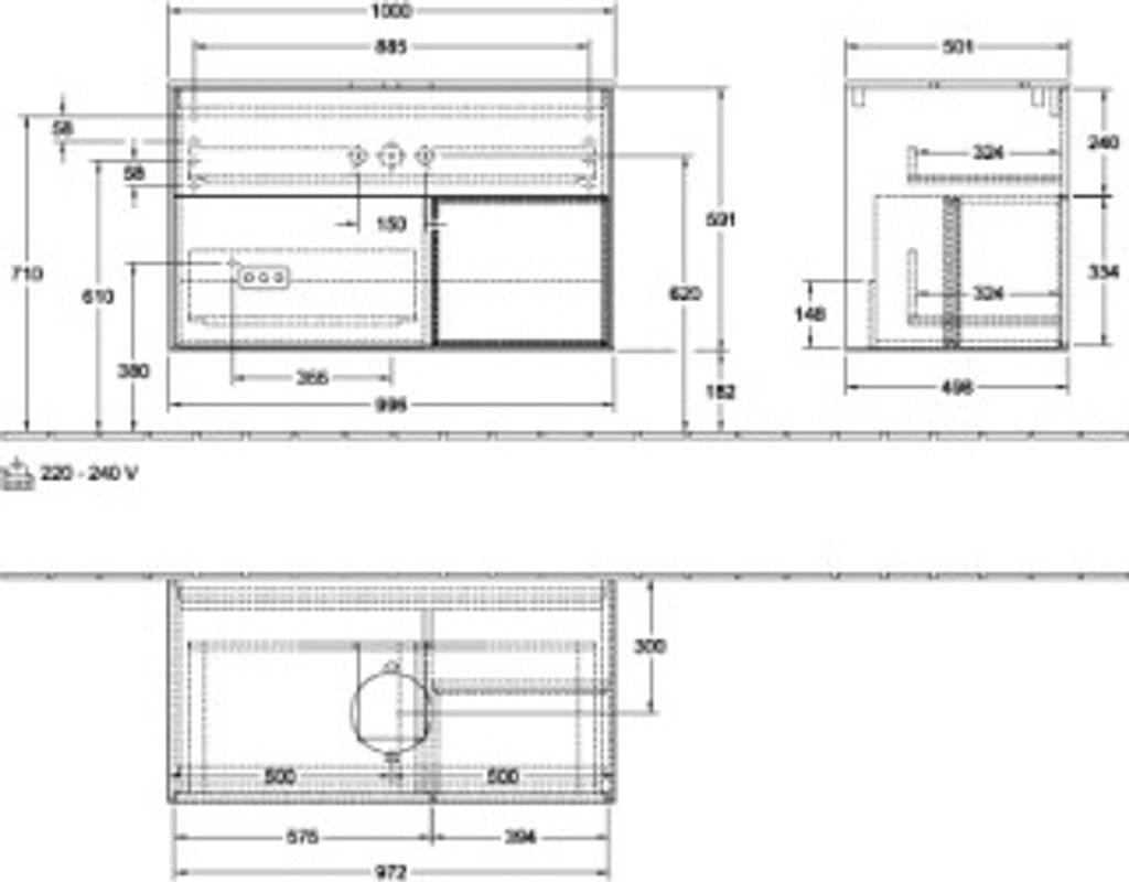 Villeroy & Boch FA21HJMT Waschbeckenunterschrank Finion FA2