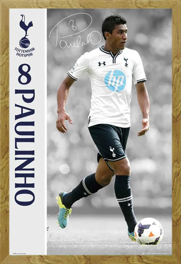 Set Poster Paulinho Tottenham + Cornice MDF Shinsuke Rovere 61x91
