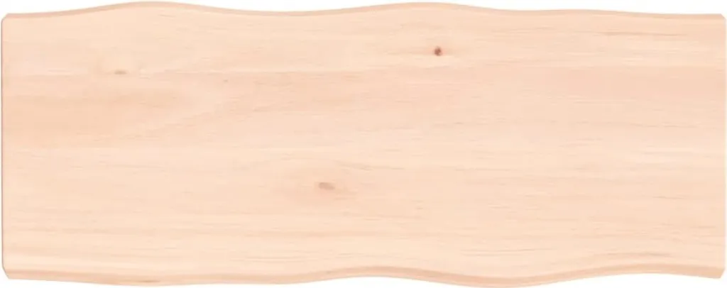Top Tavolo in Legno Massello di Rovere 100x40 Bordo Bosco Naturale