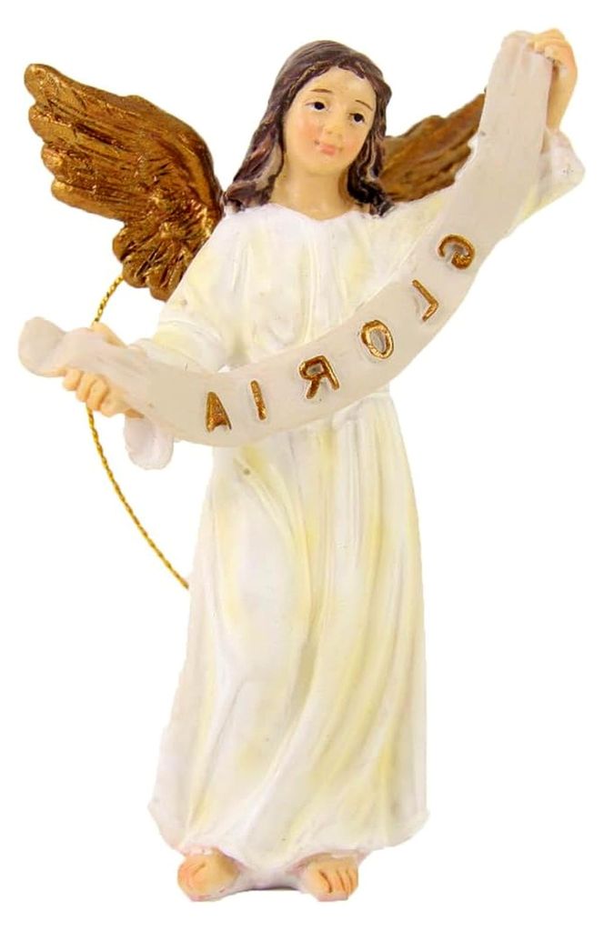 Engel/Höhe: 8 cm/handbemalt/detaillierte Krippenfiguren - Weihnachts Tischdekoration Krippenzubehör