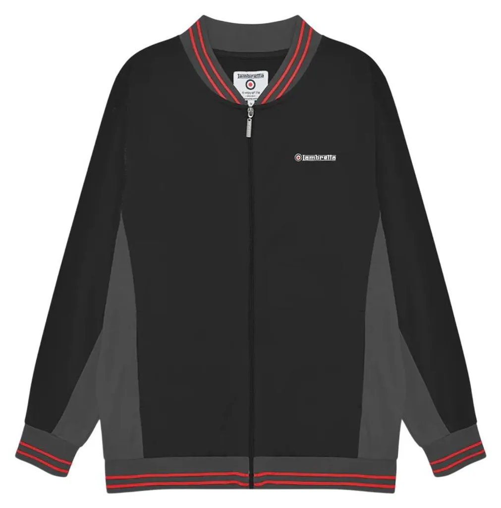 Blouson Homme Grande Taille 3XL Lambretta LB419 Noir Style Vintage
