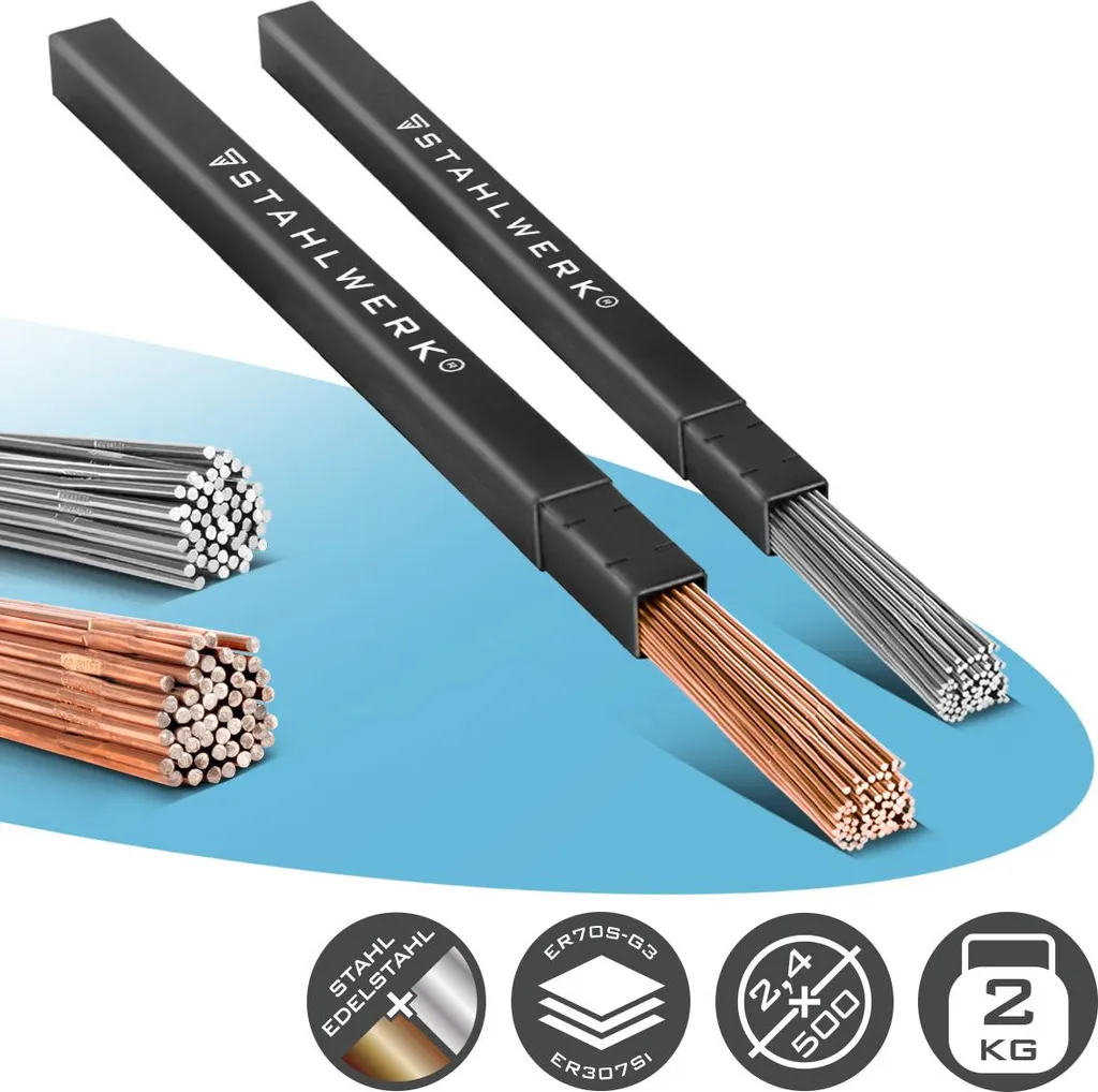 STAHLWERK Set Saldatura TIG ER70S-G3 & ER307Si - 2kg Offerta