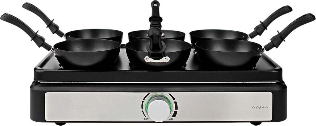Nedis, 6-teiliges elektrisches Wok-Set mit rechteckiger Produktbild 