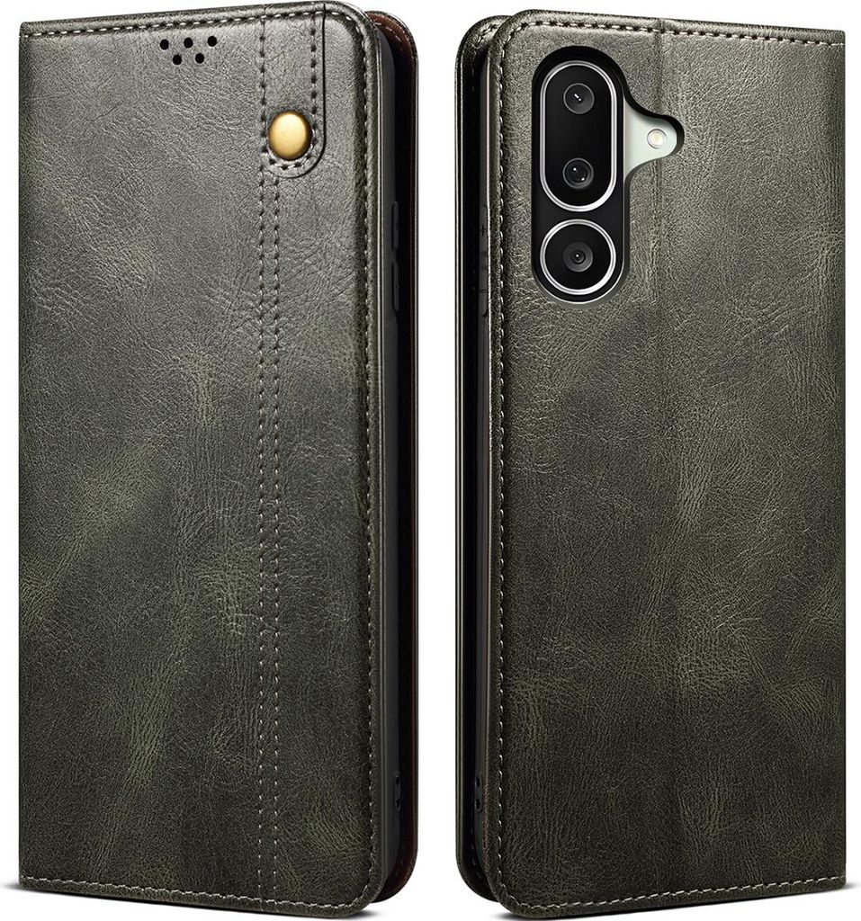 Hülle für Samsung Galaxy M56 Leder Brieftasche Schutzhülle mit Standfunktion Grün