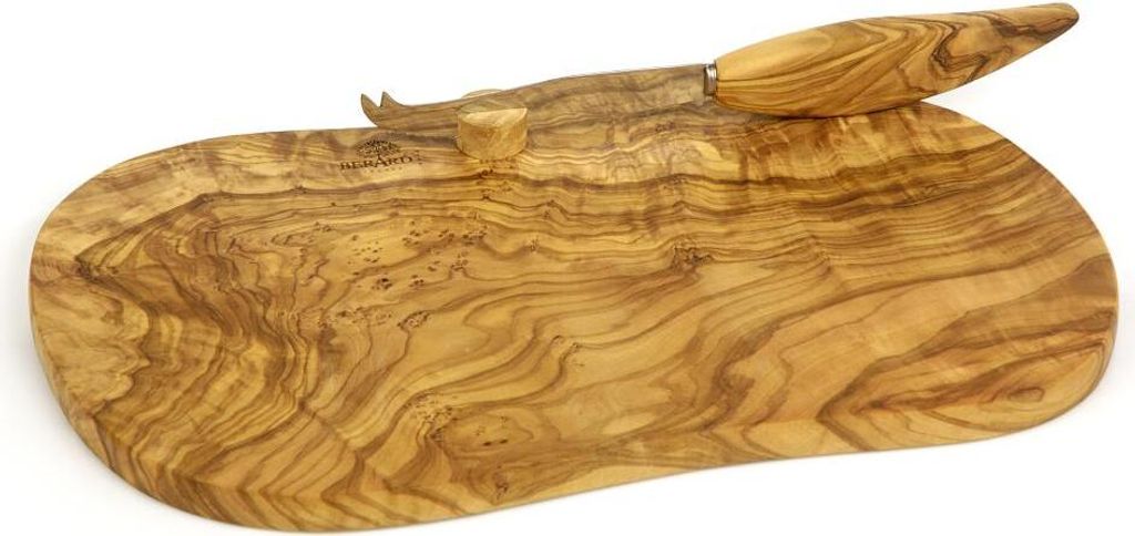 BERARD Käsebrett mit Messer 32,5 x 17,5 cm Olivenholz