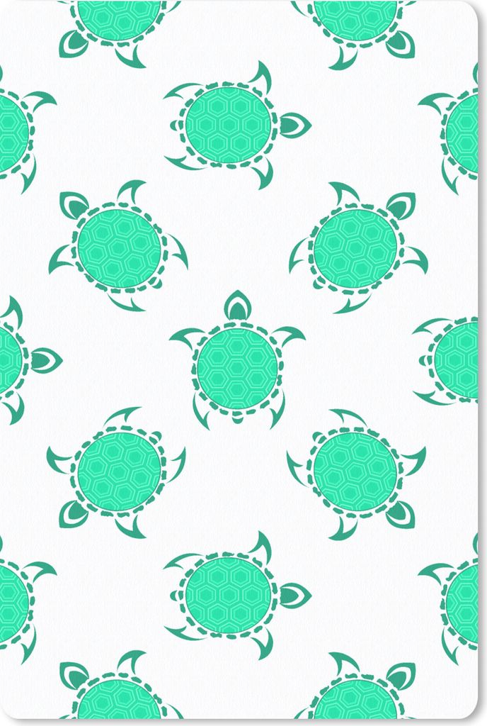 MuchoWow Mauspad Mousepad Kartusche - Schildkröte - Grün 40x60 cm - Mousepads - Maus Mat - Pad - Mausunterlage - Schreibtisch Accesoire