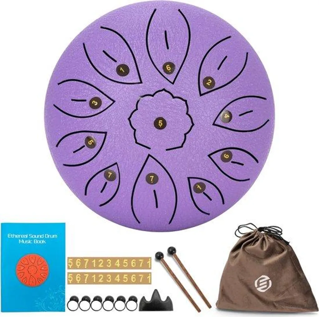 Tambour de pluie robuste et étanche - Acier inoxydable 12 pouces Zen