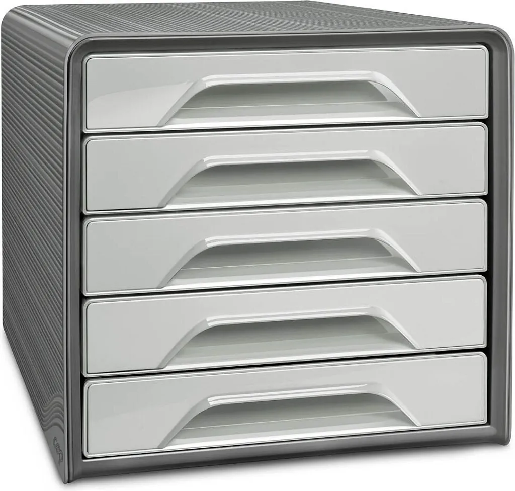 Cassettiera CEP Smoove 5 Cassetti Grigio Luce A4 per Archivio Moderno