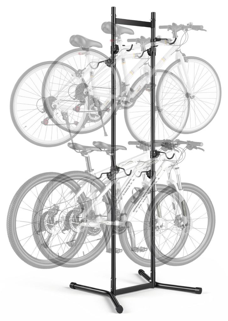 SucceBuy, porte-vélos verticale pour 4 vélos, noire, en Image du produit 