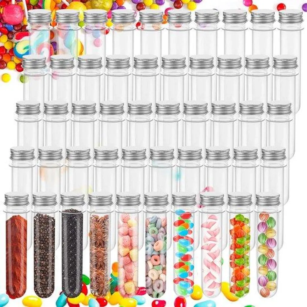 Lot de 50 Éprouvettes Transparentes 140x25mm pour Fleurs et Échantillons