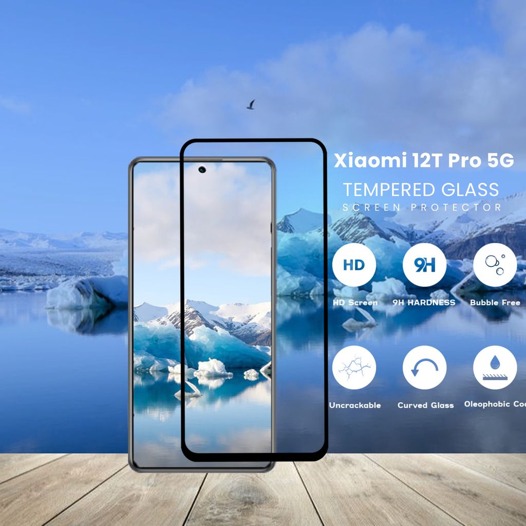 Xiaomi 12T PRO 5G – gehärtetes Glas 9H – 3D-Displayschutz in Superqualität
