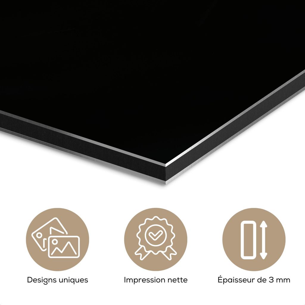 MuchoWow Wanddekoration Metall Metallbild Wandkunst 60x40 cm Disco-Kugeln - Minimalistisch - Schwarz MuchoWow Aluminium Gemälde - Gemälder