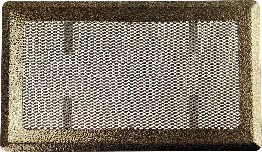 Ventilationsgitter Lüftungsgitter FEINZ Metall - 16x30 cm - Gold - Hochwertig - Elegant - Langlebig