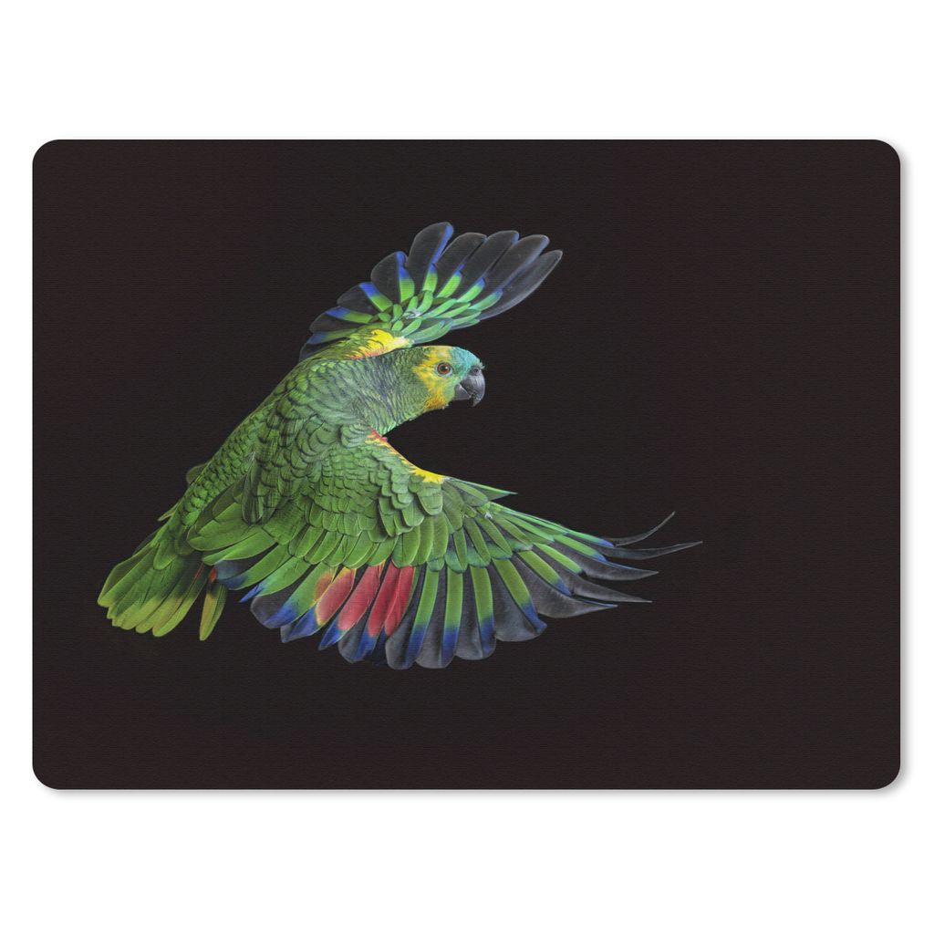 MuchoWow Mauspad Mousepad Nahaufnahme bunter Papagei 40x30 cm - Mousepads - Maus Mat - Pad - Mausunterlage - Anti Rutsch