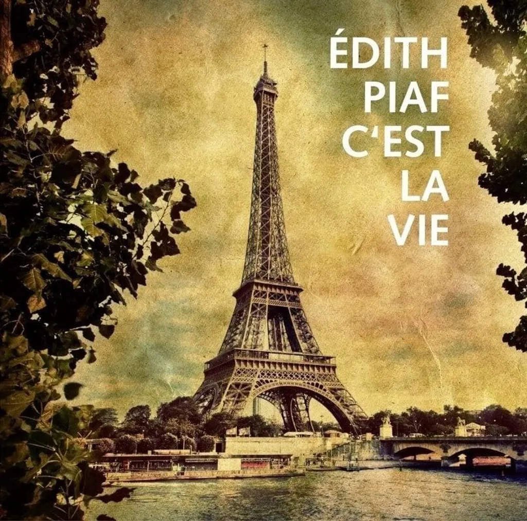 C'est La Vie Edith Piaf Vinyle LP Gold Marbled Idée Cadeau Musique Vintage