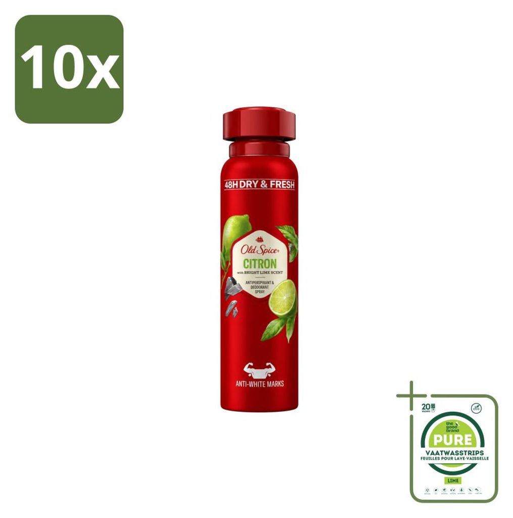10 sztuk dezodorantu w sprayu Old Spice Citron - 150 ml - Zdjęcie produktu 