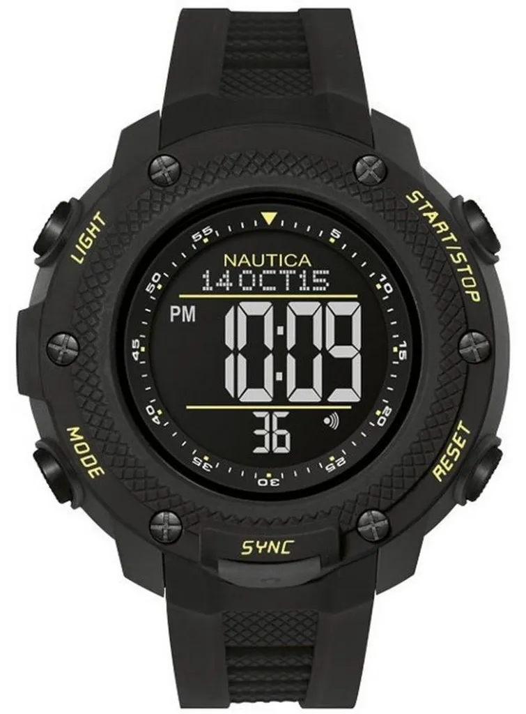 Montre Digitale Homme Nautica NMX 15 - Yachtimer de Sport Quartz Noir