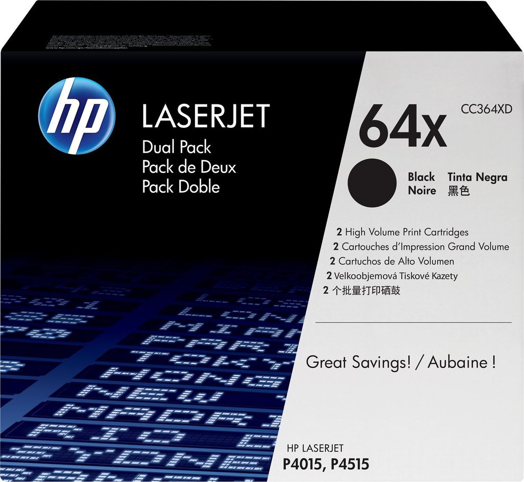 ORIGINAL HP Value Pack schwarz 64X 2er Pack à 24.000 S.